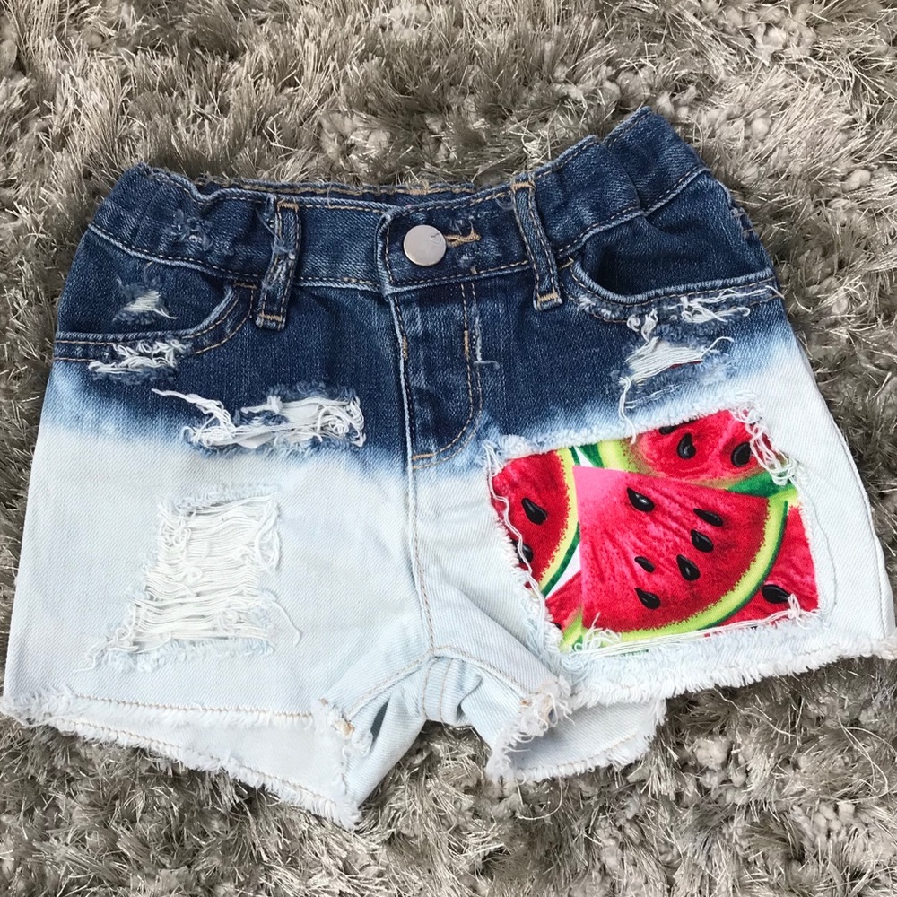 Size 2T custom watermelon shorts